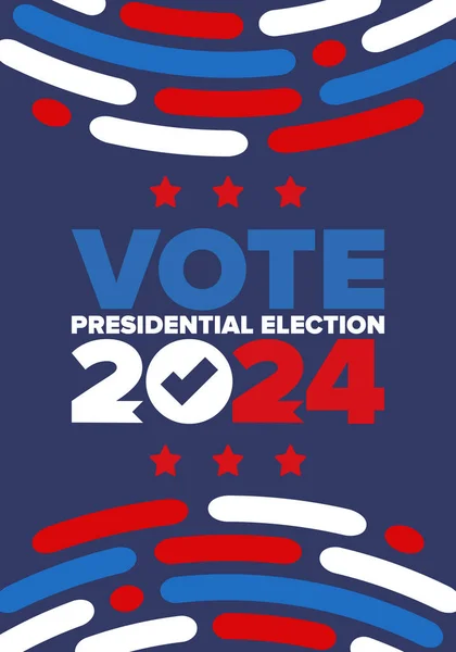 Presidential Election 2024 United States Vote Day November Election Patriotic — Vettoriale Stock