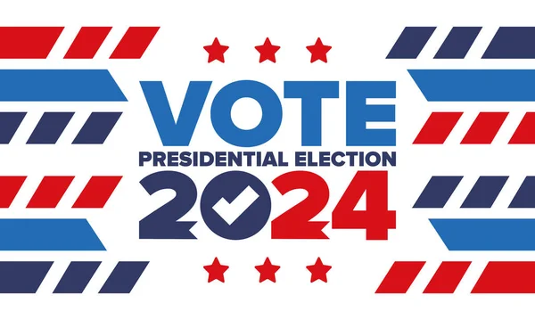 Presidential Election 2024 United States Vote Day November Election Patriotic —  Vetores de Stock