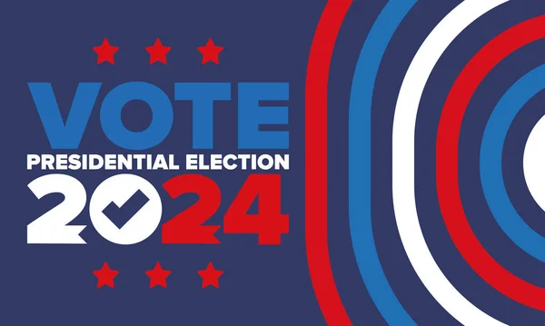 Presidential Election 2024 United States Vote Day November Election Patriotic — стоковый вектор