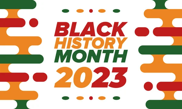 Black History Month African American History Celebrated Annual February United — Stock Vector
