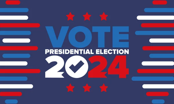 Presidential Election 2024 United States Vote Day November Election Patriotic — Archivo Imágenes Vectoriales