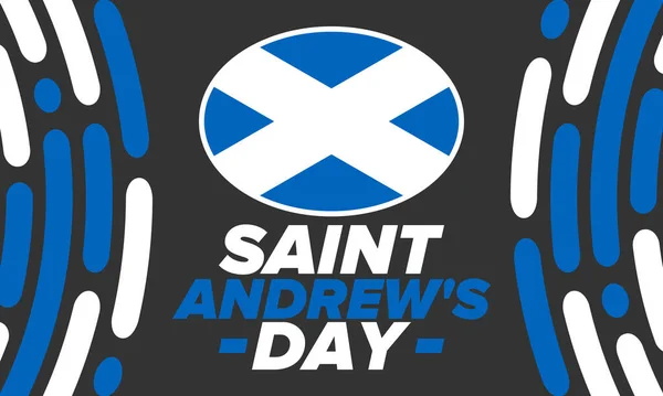 Saint Andrew Day Scotland National Day Scotland Happy Holiday Andermas — Stock Vector