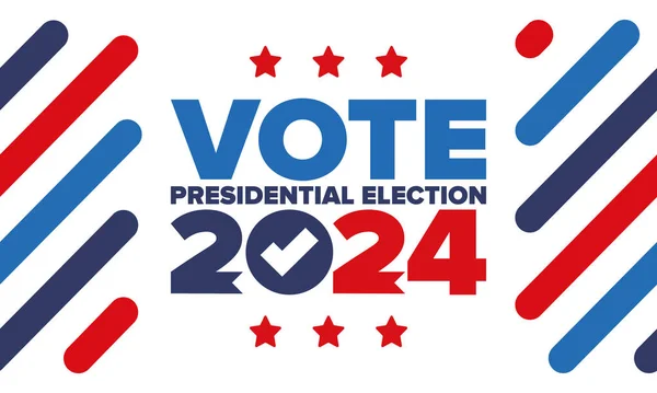 Presidential Election 2024 United States Vote Day November Election Patriotic — Image vectorielle