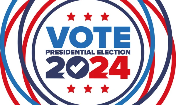 Presidential Election 2024 United States Vote Day November Election Patriotic — Vector de stock