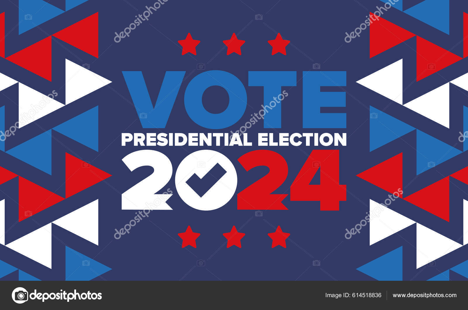 Presidential Election 2024 United States Vote Day November Election Patriotic Stock Vector Image