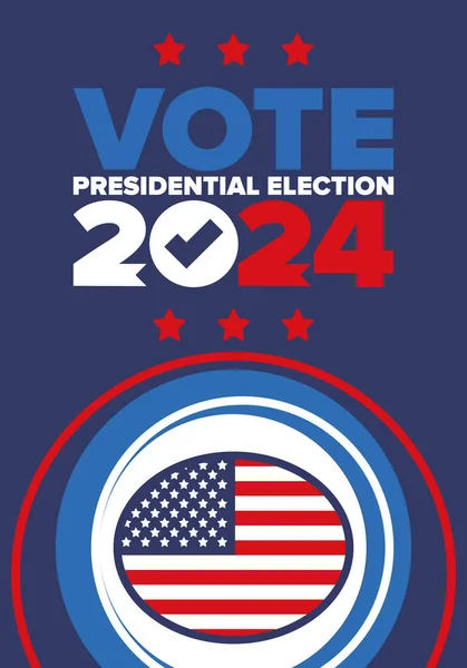 Presidential Election 2024 United States Vote Day November Election Patriotic — Stock Vector