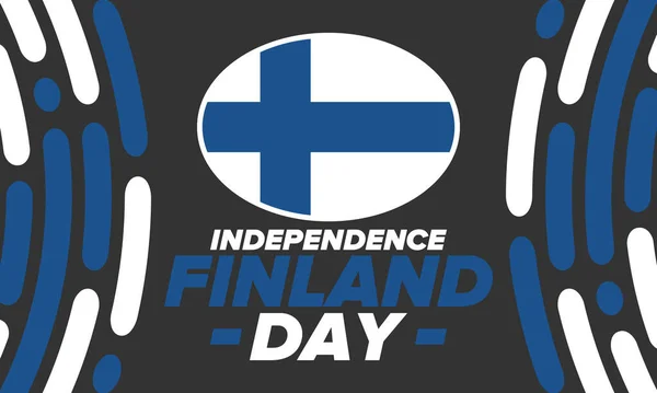 Finlands Självständighetsdag Finlands Nationaldag Firas Årligen Den December Finlands Flagga — Stock vektor