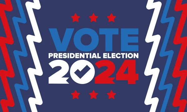Presidential Election 2024 United States Vote Day November Election Patriotic —  Vetores de Stock