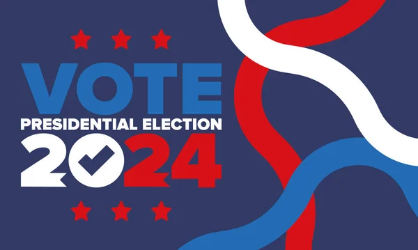 Presidential Election 2024 United States Vote Day November Election Patriotic —  Vetores de Stock