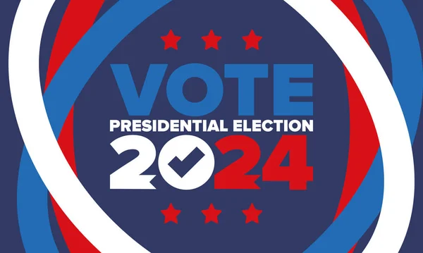 Presidential Election 2024 United States Vote Day November Election Patriotic — ストックベクタ