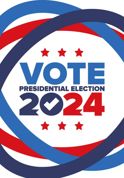 Presidential Election 2024 United States Vote Day November Election Patriotic — 스톡 벡터