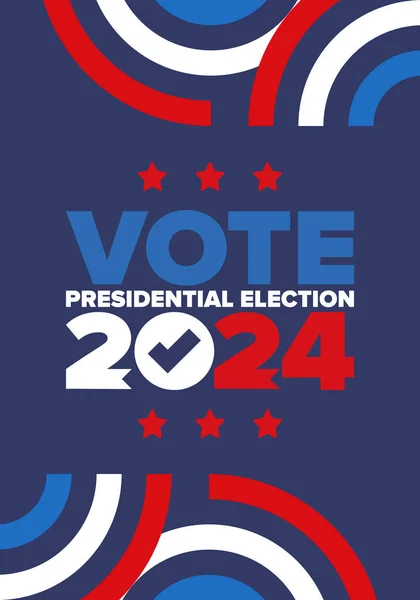 Presidential Election 2024 United States Vote Day November Election Patriotic — Vector de stock