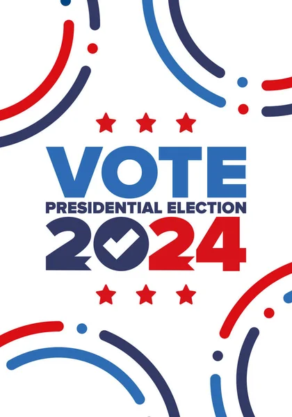 Presidential Election 2024 United States Vote Day November Election Patriotic — Vector de stock