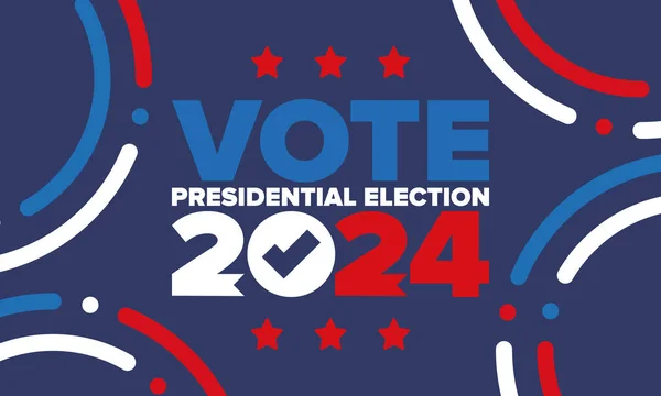 Presidential Election 2024 United States Vote Day November Election Patriotic — ストックベクタ