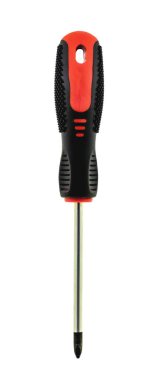 Beyaz izole arkaplanda tornavida. Tornavida reklamı.