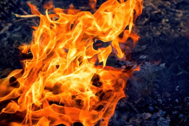 Ateş alevi. Sancak, arkaplan ve dokuma için soyut alev, ateş, alev dokusu