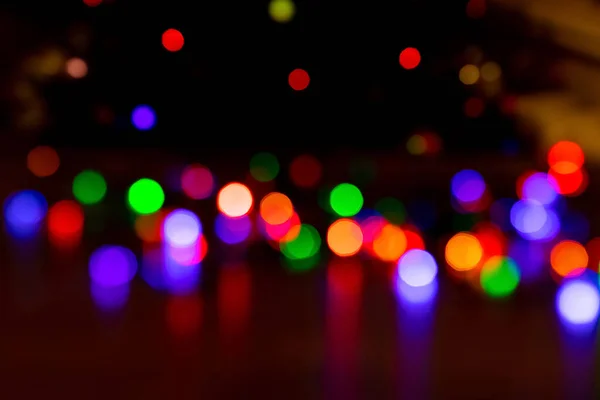 Abstract Background Colorful Sparkling Bokeh Dark Background Holiday Concept — 스톡 사진