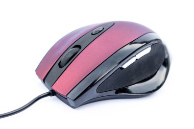 Beyaz yalıtılmış arka plan daki bilgisayar faresi