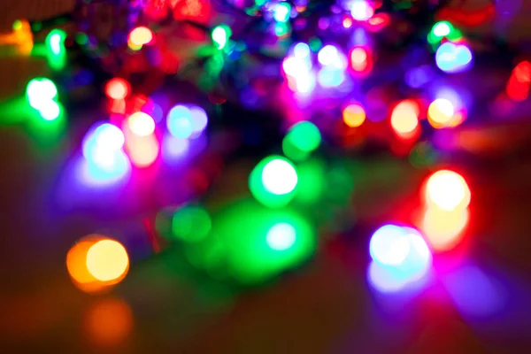 Abstract Background Colorful Sparkling Bokeh Dark Background Holiday Concept — Stockfoto