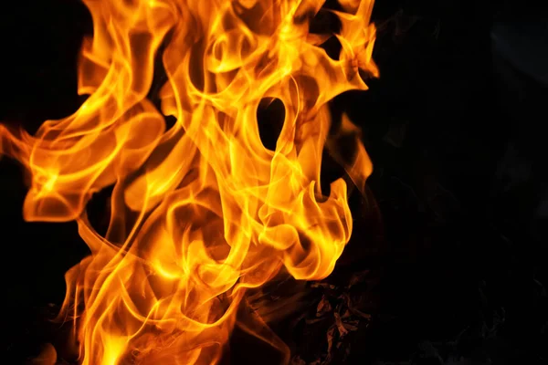 Вогняне Сяйво Абстрактне Світло Вогонь Чорному Тлі Текстура Полум Банера — стокове фото