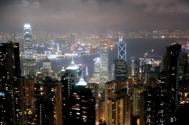 The cityscape of Hong Kong clipart