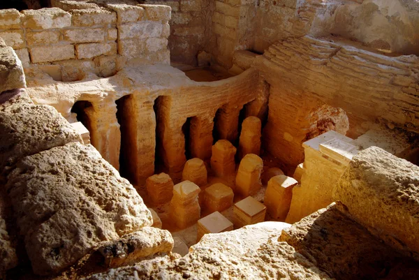 Romerskt badhus i gamla caesarea israel — Stockfoto