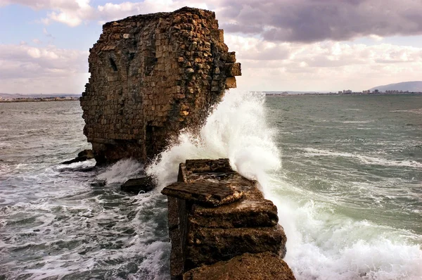 Akko gamla stadens hamn i israel — Stockfoto