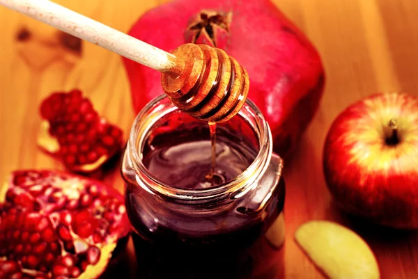 Rosh Hashana Cibo tradizionale — Foto Stock