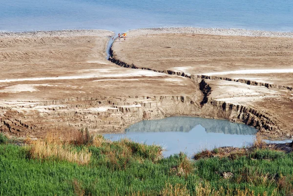 在死海流域以色列污水池 — 图库照片