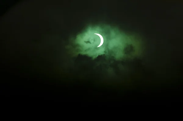 Solar eclipse over New Zealand — Stock Photo, Image