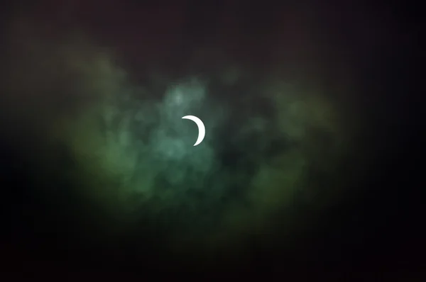 Solar eclipse over New Zealand — Stock Photo, Image