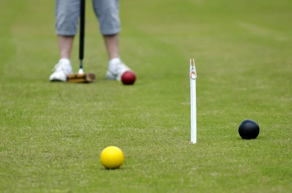 Croquet spel — Stockfoto