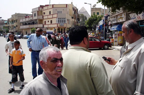 De grote piramides in giza — Stockfoto