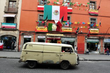 mexico City Meksika ABD bayrağı