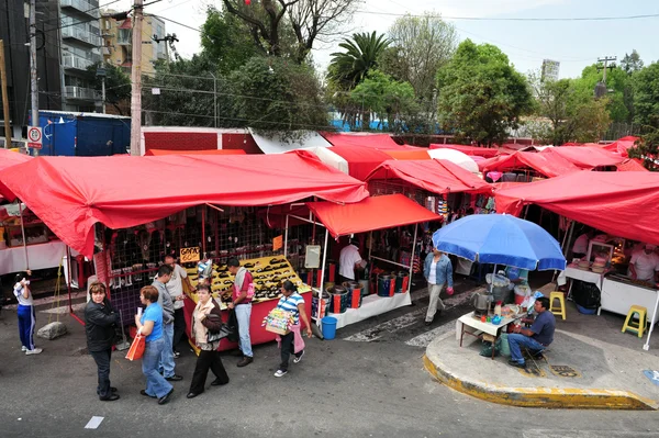 Marché fixe traditionnel au Mexique — Photo