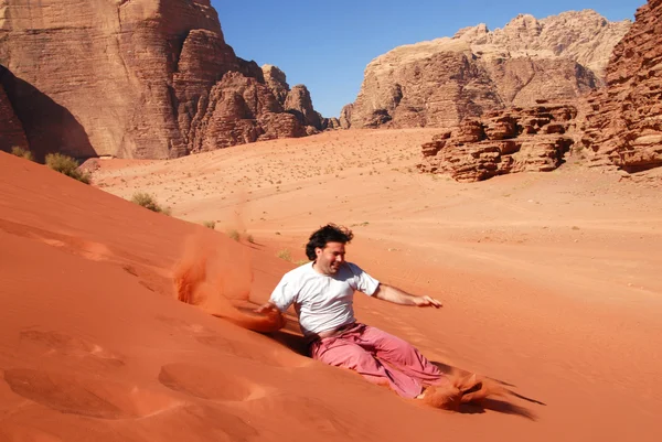 Wadi rum w Jordańskim Królestwem Haszymidzkim — Zdjęcie stockowe