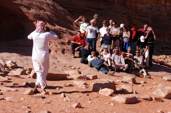 Wadi Rum no Reino Hachemita da Jordânia — Fotografia de Stock
