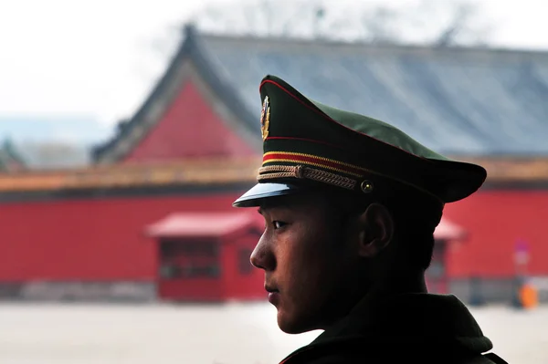 Bezpieczeństwa w Chinach Pekin Zakazane Miasto — Zdjęcie stockowe