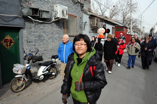 在中国北京的胡同 — 图库照片
