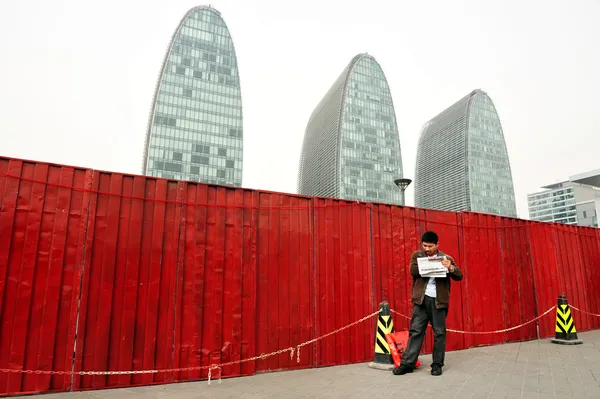 Nya skyskrapor byggnader i Peking — Stockfoto