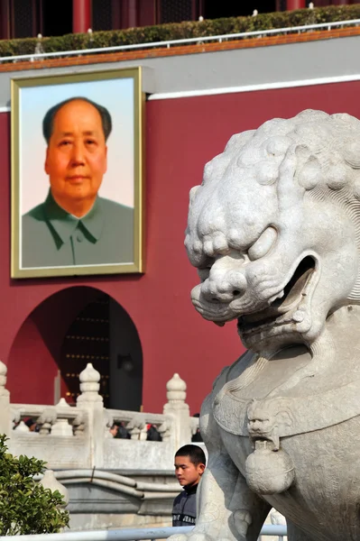 Mao Zedong - Piazza Tiananmen Pechino Cina — Foto Stock