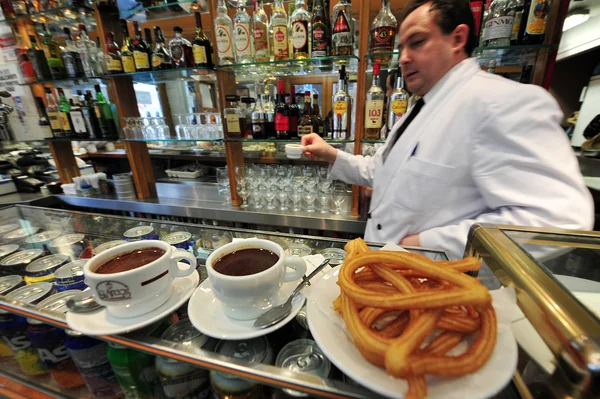 Испанское кафе в Мадриде Испания — стоковое фото
