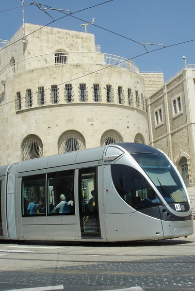 Jerusalem luz trilho — Fotografia de Stock