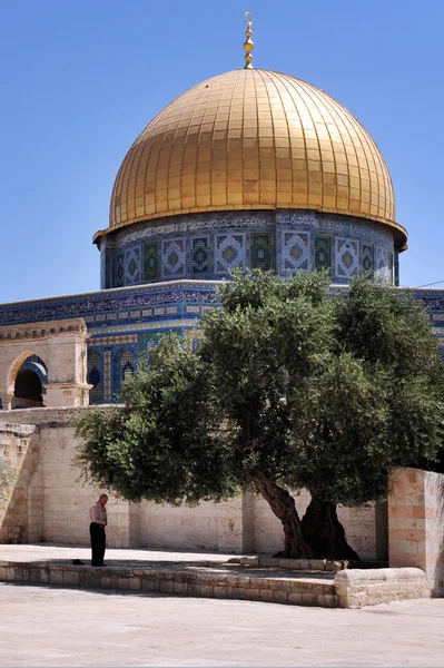 Temple mount a al Aksá mešita v Jeruzalémě Izrael — Stock fotografie