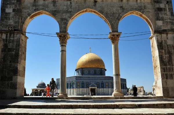 Monte do Templo e Cúpula da Rocha em Jerusalém Israel — Fotografia de Stock