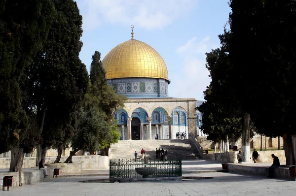 Temple mount ve Kudüs İsrail kaya kubbe — Stok fotoğraf