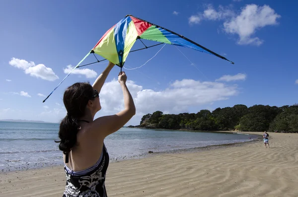 Flying a kite — Stock Photo, Image