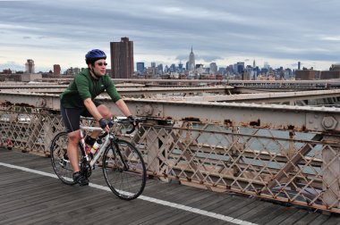 manhattan new York'ta Brooklyn Köprüsü