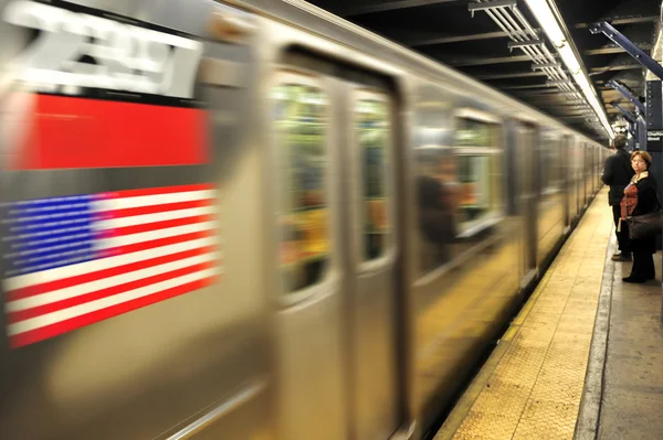 Kereta bawah tanah New York City — Stok Foto