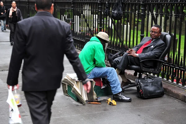 Amerikanischer Schuhputzer — Stockfoto